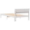 vidaXL Bed Frame with Headboard White 100 x 200 cm Solid Pine Wood