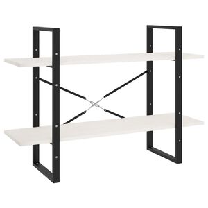 vidaXL 2-Tier Book Cabinet White 100x30x70 cm Solid Pine Wood