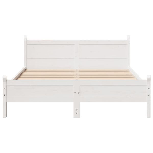vidaXL Bed Frame without Mattress White 120x200 cm Solid Wood Pine