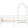 vidaXL Day Bed with Roof without Mattress White 90x200 cm Solid Wood
