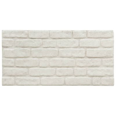 vidaXL 3D Wall Panels with White Brick Design 10 pcs EPS
