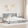 vidaXL Storage Bed Concrete Grey 200 x 200 cm Engineered Wood