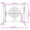 vidaXL Garden Gate 100x75 cm Corten Steel Tree Design