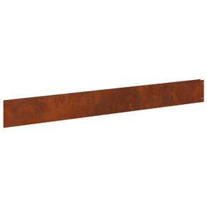 vidaXL Lawn Edging 30 pcs 100 x 12 cm Steel Rusty