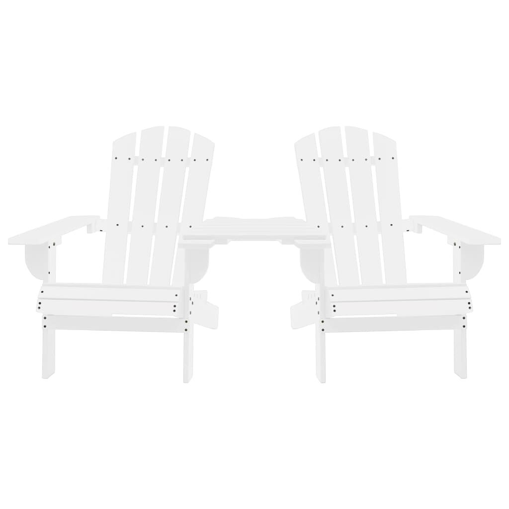 vidaXL Garden Adirondack Chair Solid Fir Wood White