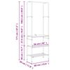 vidaXL Clothes Rack with Shelves Other Grey sonoma 60 x 30 x 171 cm