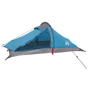 vidaXL Backpacking Tent 2-Person Blue 185T Polyester with PU Coating