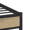 vidaXL Metal Bed Frame without Mattress Sonoma Oak 140x190 cm