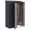 vidaXL Garden Sheds Anthracite 140.5 x 74 x 200 cm Metal