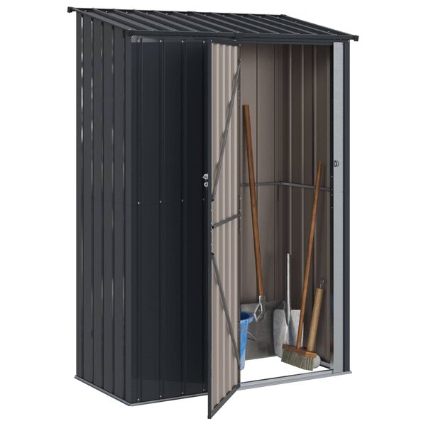 vidaXL Garden Sheds Anthracite 140.5 x 74 x 200 cm Metal