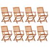 vidaXL 9 Piece Garden Dining Set 180x90x75 cm Solid Wood Acacia