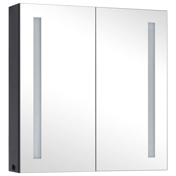 vidaXL LED Bathroom Mirror Cabinet 62x14x60 cm