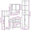 vidaXL Bathroom Furniture Set with Door 4 pcs Old wood Engineered wood
