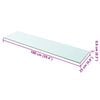 vidaXL Shelf Panel Glass Clear 100x25 cm