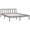 vidaXL Bed Frame without Mattress Grey Solid Wood 160x200 cm