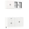 vidaXL 4 Piece Kitchen Cabinet Set Porto High Gloss White Engineered Wood