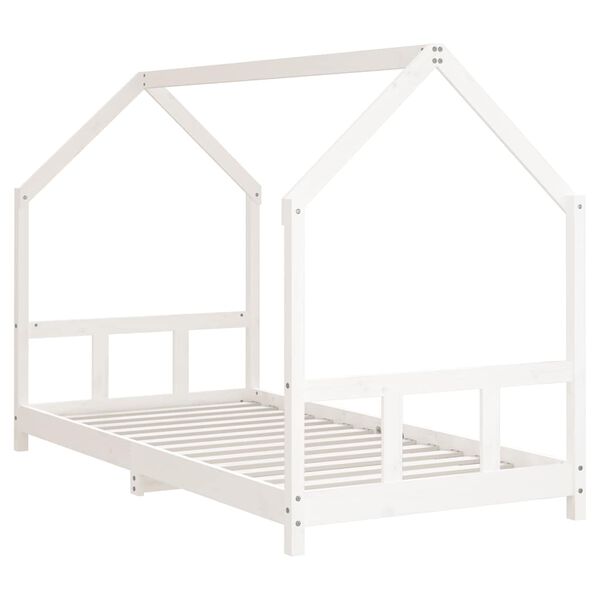vidaXL Kids Bed Frame White 90x200 cm Solid Wood Pine