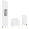 vidaXL 3 Piece Bathroom Cabinet Set DELFT High Gloss White