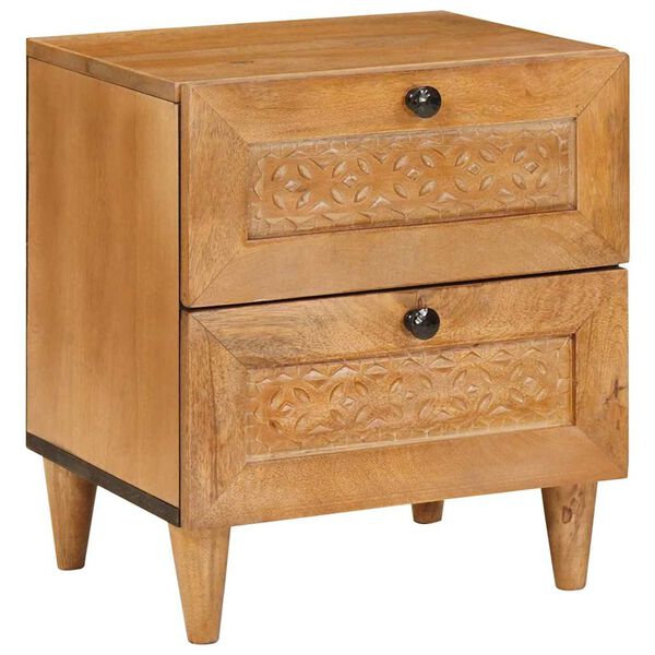 vidaXL Bedside Cabinet with Drawer 2 pcs Light Brown 40 x 33 x 46 cm