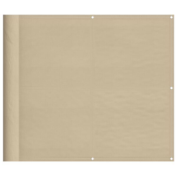 vidaXL Balcony Screen Beige 90x1000 cm 100% Polyester Oxford