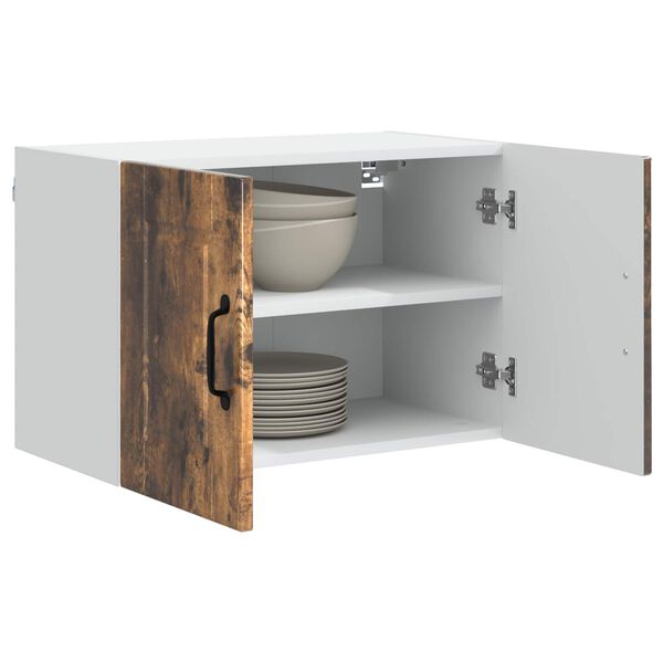 vidaXL Kitchen Cabinet with Shelf 2 pcs Smoked Oak 60 x 31 x 40 cm