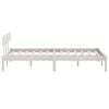 vidaXL Bed Frame without Mattress White Solid Wood 160x200 cm