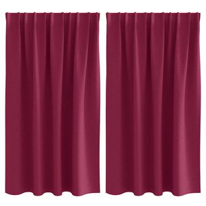 vidaXL Blackout Curtains with Rings 2 pcs Wine Red 140 x 140 cm