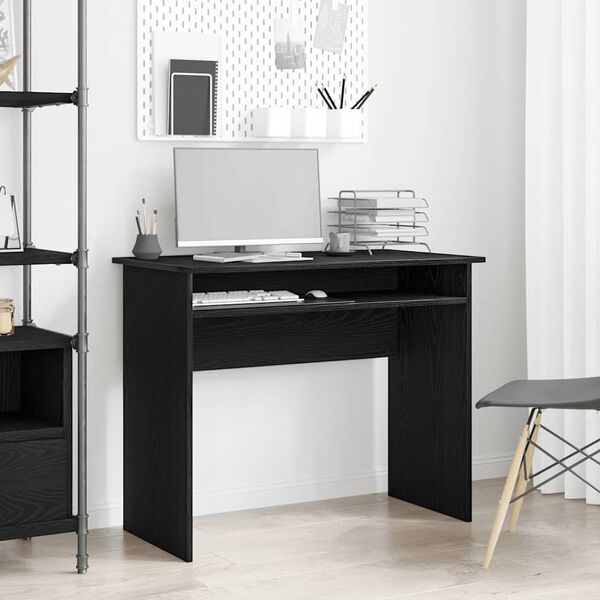 vidaXL Desk Black Oak 90x50x74 cm Engineered Wood