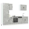 vidaXL 7 Piece Kitchen Cabinet Set Lucca Concrete Grey Engineered Wood