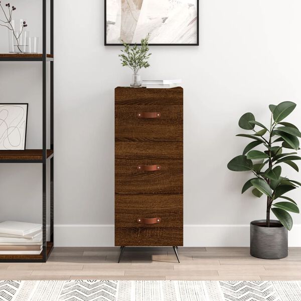 vidaXL Sideboard Brown Oak 34.5x34x90 cm Engineered Wood