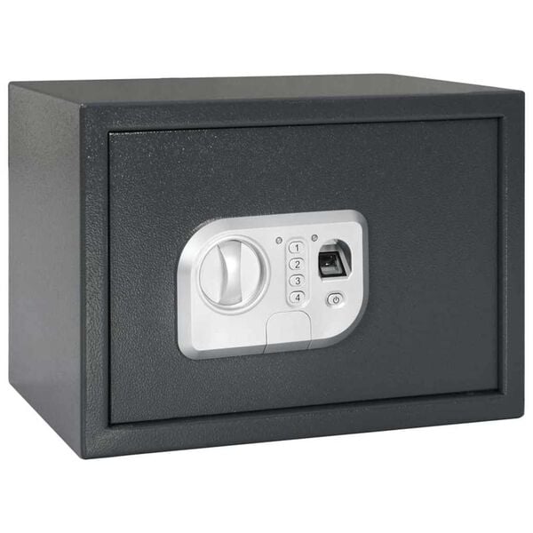 vidaXL Digital Safe with Lock Dark grey 35 x 25 x 25 cm Steel