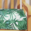 vidaXL Pallet Cushion Green Leaf Pattern 180 x 40 x 8 cm Oxford Fabric