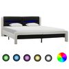 vidaXL Bed Frame White and Black 120 x 200 cm Faux Leather