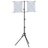 vidaXL Target Stand Folding Black and White 82.5 x 51 x 150 cm Metal