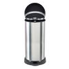 Curver Pedal Bin Deco D-Shape 40L Silver