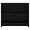 vidaXL Book Cabinet Black 80x35x68 cm Solid Wood Pine
