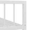 vidaXL Bed Frame without Mattress White Metal 90x200 cm
