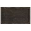 vidaXL Table Top Dark Brown 80x40x(2-4) cm Treated Solid Wood Live Edge