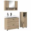 vidaXL Bathroom Furniture Set with Drawer with Shelf 3 pcs Sonoma Oak
