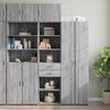 vidaXL Slim Storage Cabinet Grey Sonoma 50x42.5x225 cm Engineered Wood