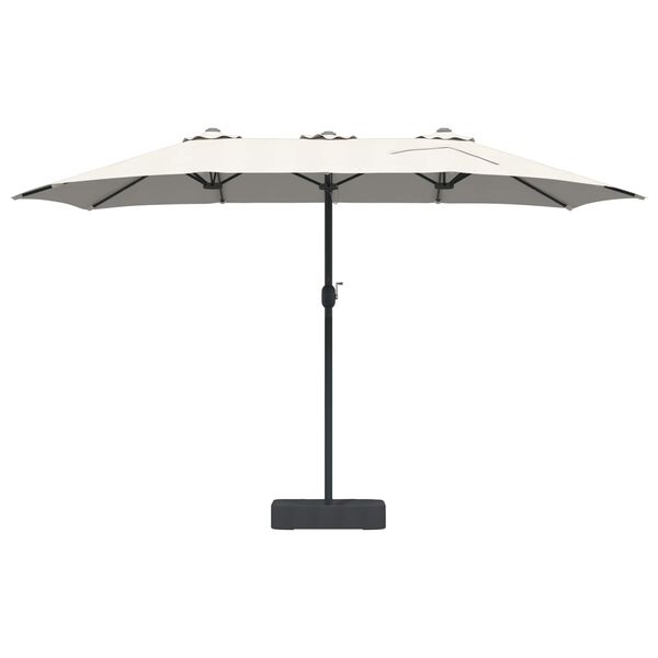 vidaXL Garden Parasol Sand and Anthracite 385 x 209 x 244 cm Polyester