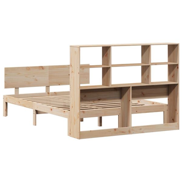 vidaXL Bookcase Bed without Mattress 120x200cm Solid Wood Pine