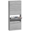 vidaXL Shoe Cabinet Grey Sonoma 59x17x150 cm Engineered Wood