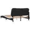 vidaXL Bed Frame with LED without Mattress "Hvar" Black and White 140x200 cm