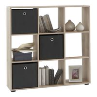 FMD Standing Shelf with 9 Compartments Oak Tree
