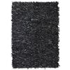 vidaXL Shaggy Rug Genuine Leather 190x280 cm Grey