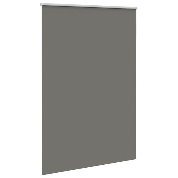 vidaXL Roller Blind Blackout Grey 165x210 cm Fabric Width 161.6 cm Polyester