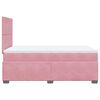 vidaXL Box Spring Bed with Mattress Pink 120x190 cm Small Double Velvet