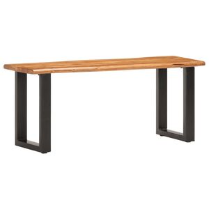 vidaXL Bench 110 cm Solid Reclaimed Wood and Steel