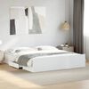 vidaXL Bed Frame with Drawers without Mattress White 200x200 cm